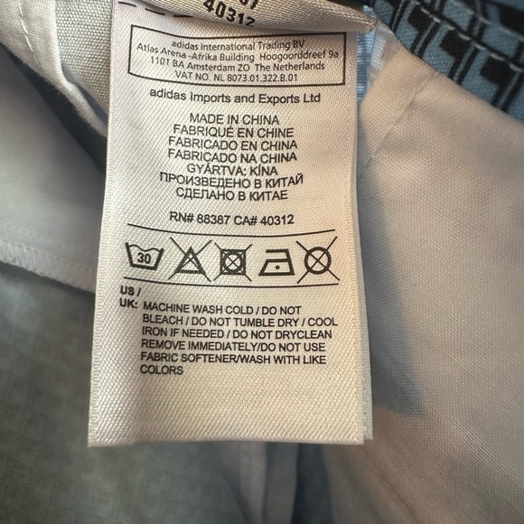 Adidas Blue Gingham Men’s 30 x 32 Golf Pants - Picture 10 of 11